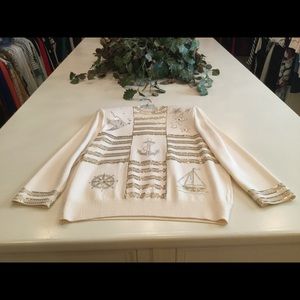 St John Evening Top - Cream, Gold, Silver, Pyettes